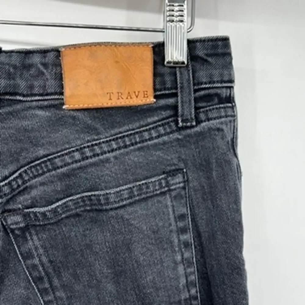 Trave Constance Road to Nowhere‎ Black Straight Leg Jeans Button Fly Women’s 28